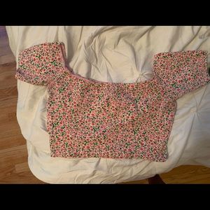 American apparel off the shoulder crop top